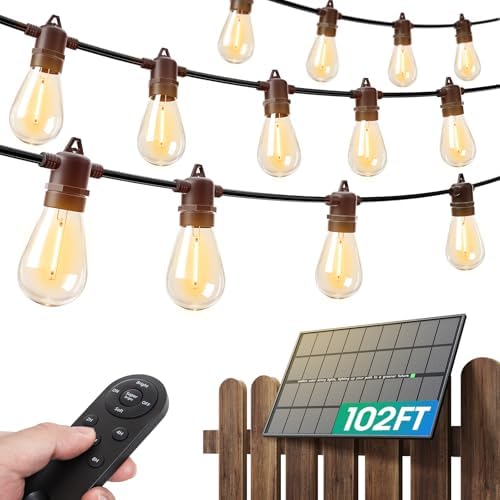 addlon 100FT(2FT) Solar String Lights Outdoor, with 50 Bulbs, Last 20+ Hrs by addlon