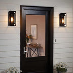 mirrea 14" Modern Outdoor Porch Wall Light, Matte Black, 4 Pack - Image 7