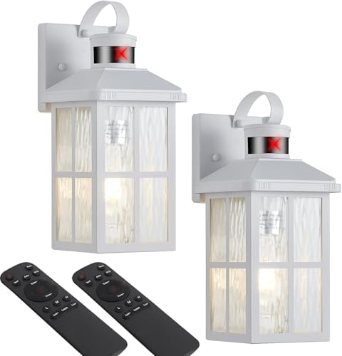Porch Lights Outdoor with Remote, Motion Sensor Exterior Lighting Fixtures by YJXGDIL
