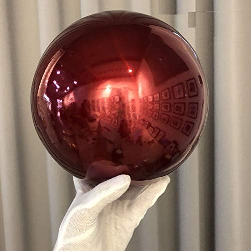 10 inch Diameter Red Gazing Ball,Red Stainless Steel Polished Reflective Smooth Garden Sphere Globe Mirror,Colorful and Shiny Addition to Any Garden or Home - Image 4