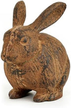 Sungmor Cast Iron Rust Rabbit Statue, Multi-Purpose Paperweight Doorstop by Sungmor