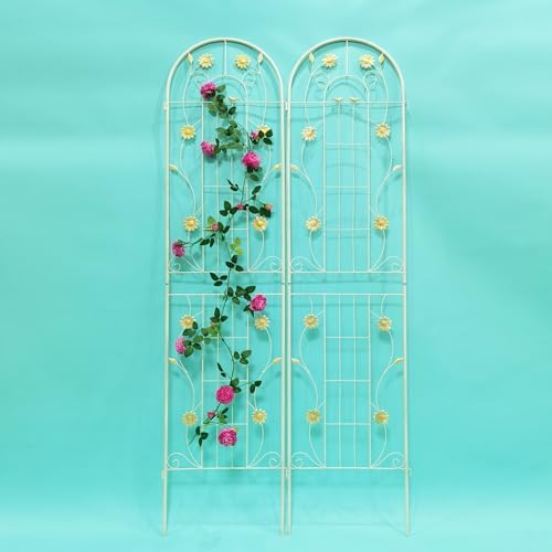 Garden Trellis for Climbing Plants Outdoor, 2-Pack 86" Metal Rustproof - Image 4