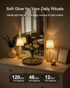 EppieBasic Cordless Table Lamp Rechargeable: Fast Charging & Long Lasting - 2700K Warm Light Samll Vintage Gold Lamps for Women Housewife - Dinning Living Room Bedroom - Image 2