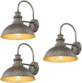 Farmhouse Barn Lights, Rustic Outside Wall Sconce (Vintage Bronze, 3 Pack) by CASIA