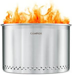 CAMPIOR Large Wood Burning Fire Pit Stove - Smokeless Outdoor Stove for Efficient Wood Fires, Camping, Cooking, and Garden Gatherings, Durable Stainless Steel with Removable Ash Pan, 20.94 lbs by Campior