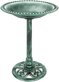 Best Choice Products Bird Bath, 28in Outdoor Resin Pedestal - Mint Green by BestChoiceProducts