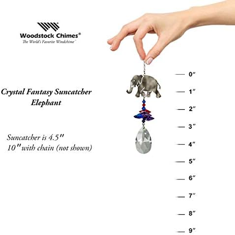 Woodstock Chimes Woodstock Rainbow Makers Collection, Crystal Fantasy, 4.5'' Elephant Crystal Fantasies Crystal Suncatchers for Outdoor, Patio, Home or Garden Décor (CFEL) - Image 4