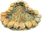 TG,LLC Treasure Gurus Miniature Fairy Garden Stone Rock Koi Fish Pond Landscape Ornament Dollhouse Outdoor Decor - Image 2