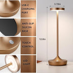2 Pack Rechargeable Cordless Table Lamps 6000mAh LED Battery Table Light - Image 6