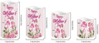 DHappy Mothers Day Flameless Candle with Remote Control Electric LED Pillar Candle Timer Color Changing Long Lasting Pack of 4 Battery Candles Mothers Day Deor - Image 2