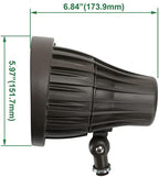 GKOLED 20W Bullet Outdoor Spotlight, 44° Beam Angle Light, 2400 Lumens Aluminum Waterproof Flag Pole Lights, 4000K Cool White, 120-277V AC, UL Listed and DLC Qualified - Image 3