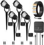 Low Voltage Landscape Lighting Kit, 6W 3000K Outdoor Spotlight 4 Pack by SOROP