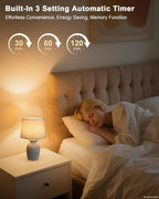 UMEXUS 13" Small Rechargeable Cordless Table Lamp, Pineapple Ceramic Base - Image 4