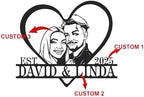 Personalized Metal Heart Sign Custom Photo Portrait Couple Name Date Wall Art Gift for Wedding Anniversary Home Decor - Image 6