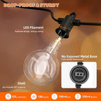 Kawaya G40 Outdoor String Lights 200FT IP65 Waterproof 2700K Patio Light - Image 4