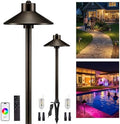 Gardenreet Smart Brass RGBCW Path Lights, 12V Low Voltage, Bronze, 2 Pack by Gardenreet