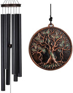 Vanquer Large Wind Chimes for Outside Deep Tone - 46'' Wind Chimes Outdoor Clearance, Memorial Windchimes, Sympathy Gift, Outdoor Décor, Patio, Home Décor, Vintage Black (46" Tree of Life) by Vanquer