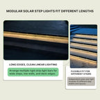 SHONELIGHTING Solar LED Strip Lights Outdoor, Rigid Modular Stair Light 2pk - Image 2