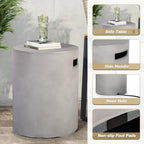 31.5'' Propane Round Fire Pit Table w/Tank Cover for Outside Patio - Image 6