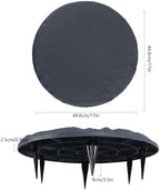 4Pcs Large Stepping Stones Outdoor Garden Walkway, Durable Plastic Pavers for Patio, Pathway, and Landscaping, Weatherproof Stepping Stones with Ground Stakes for Easy Installation (Round Grey) - Image 3