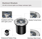 Low Voltage In-ground Lights LED Well Light Landscape Light with Connectors 3W 12V 24V Waterproof IP67 Pathway Lights Outdoor spotlights Trees Flags for Garden,Yard,Tree (Cool White) - Image 3