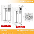 White Porch Lights with Outlet, Dusk to Dawn Outdoor Light, 2Pack - Image 4