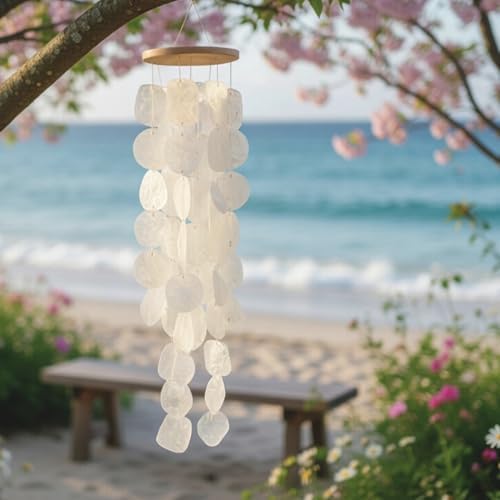 Natural Capiz Shells Wind Chimes for Outside House Decor - Image 4