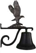 Montague Metal Products 7.75″ Diameter Cast Bell with Ornament, Hanging Bell, Dinner Bell, Heavy Duty Cast Aluminum (Eagle) by MontagueMetalProducts