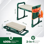 SakerPlus Garden Kneeler and Seat, Heavy Duty Foldable Garden Stool - Image 2
