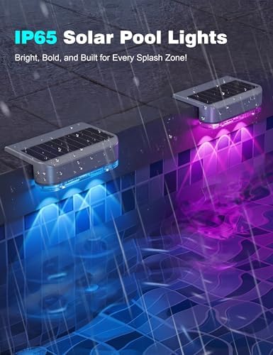 Solar Pool Lights for Above Ground Pools,IP65 Pool Solar Lights, 8 Pack - Image 5
