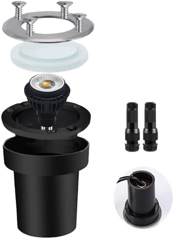 Landscape Lights LED Well Lights 6W,12-24V Low VoltageLandscape Lighting with Replacement 6W 2700K Bulb Dimmable Waterproof Landscape Lighting for Yard, Garden, Patio (White, 8pck) - Image 2