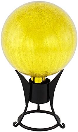Achla Designs 10-inch Crackle Gazing Globe, Lemon Drop - Image 6