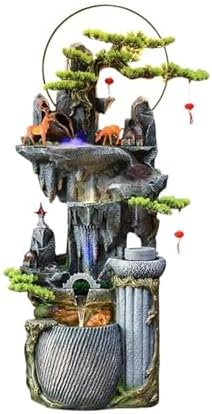 Cascading Rock Outdoor Water Fountain Rockery Water Fountain Decoration, Outdoor Fountain Decoration, Floor Fountain Decoration for a Calming in Outdoor(L) by Unknown