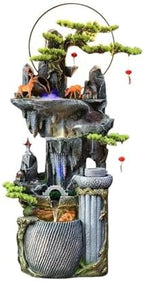 Cascading Rock Outdoor Water Fountain Rockery Water Fountain Decoration, Outdoor Fountain Decoration, Floor Fountain Decoration for a Calming in Outdoor(L) by Unknown