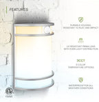 ASD LED Outdoor Sconce Lights Motion Sensor 3000K 4000K 5000K Nickel 4 Pack - Image 4