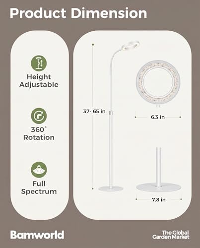 Bamworld Grow Lights for Indoor Plants, Full Spectrum Plant Lights - Image 2