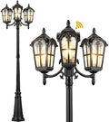 VIANIS 3-Head Outdoor Lamp Post Light Fixture, Black Outdoor Post Lights by VIANISLIGHTING
