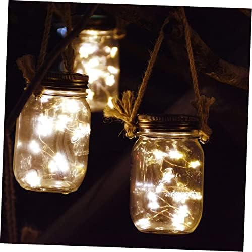Luxshiny 30pcs Stainless Steel Solar Jar Hangers Wire Handles Burlap for Canning Jar Decoration Easy to Use Hanging Rack - Image 3