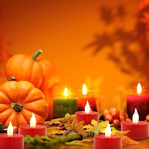 Nancia LED Tea Lights Battery Operated Flameless Candles 100Pack Red - Image 4