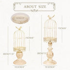 2PCS Iron Birdcage Candle Holder Decorative for Weddings Home Vintage Detachable Centerpieces Tables Hanging Outdoor Indoor Courtyard - Image 2