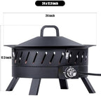 EcoNook 24 inch Portable Propane Fire Pits with Grill - Image 5
