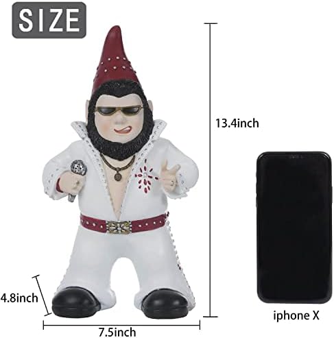 Large Singer Gnome Garden Statue Outdoor Resin Dwarf Figurine Decor Home Decoration Funny Sculpture for Patio Poch Yard Backyard Ornament Housewaiming Unique Gift - Image 6