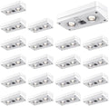 JOFIOS Solar Fence Lights 20 Pack, 50 Lumens Outdoor Solar Lights with 12 Modes RGB Color Glow LED，Waterproof, Solar Lights for Patio, Backyard, Deck, Fence, Railing(White Shell) by JOFIOS
