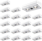 JOFIOS Solar Fence Lights 20 Pack, 50 Lumens Outdoor Solar Lights with 12 Modes RGB Color Glow LED，Waterproof, Solar Lights for Patio, Backyard, Deck, Fence, Railing(White Shell) by JOFIOS