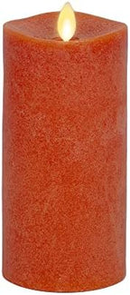 Luminara - Flameless LED Battery Operated Flickering Pillar Candles - Burnt Orange- Pack of 1-3x6.5 - Realistic Moving Flame Real Wax Indoor/Outdoor by Luminara