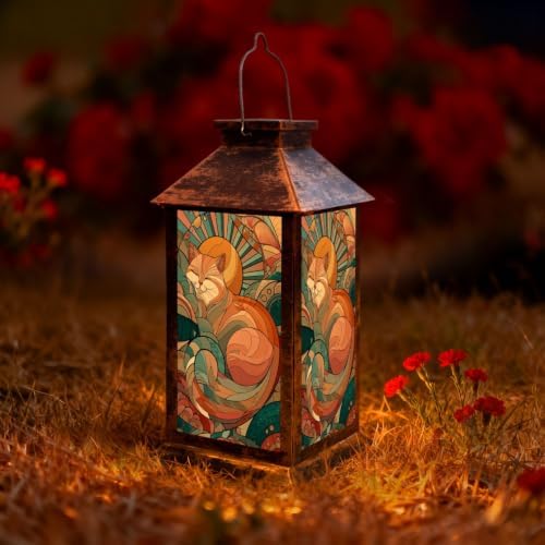Solar Lantern Mid Century Modern Cat Outdoor Waterproof Garden Hanging Lantern Solar Powered Lighting Outside Solar Light for Patio Yard Camping, Gifts for Women Mom by Unknown