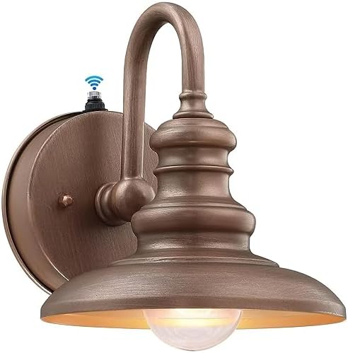 LONEDRUID Dusk to Dawn Sensor Rustic Outdoor Gooseneck Barn Light Fixture by LONEDRUID