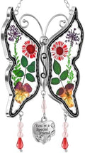 KY&BOSAM Gift for Friend Butterfly Suncatcher Stained Glass Window Hanging by KYBOSAM