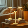 3 Pack Small Gold Rechargeable Cordless Table Lamps Dimmable by FUNTAPHANTA