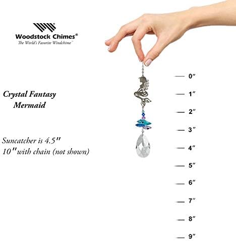 Woodstock Chimes Woodstock Rainbow Makers Collection, Crystal Fantasy, 4.5'' Mermaid Crystal Fantasies Crystal Suncatchers for Outdoor, Patio, Home or Garden Décor (CFMM) - Image 4
